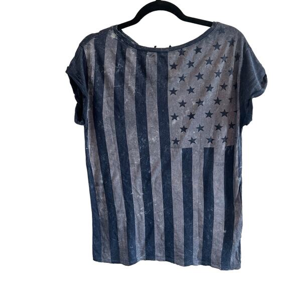 Zara Tops - NWT Zara Flag America Stripped Stars Tee Shirt Size M